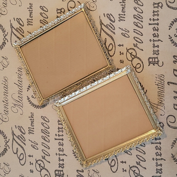 Set of 2 - Vintage Brass 8x10 Frames